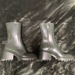Chloe Olive Green Ankle Rain Boots